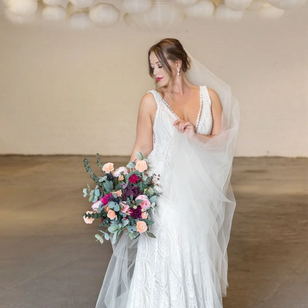 New Cathedral Wedding Veil with Blusher Two Tier